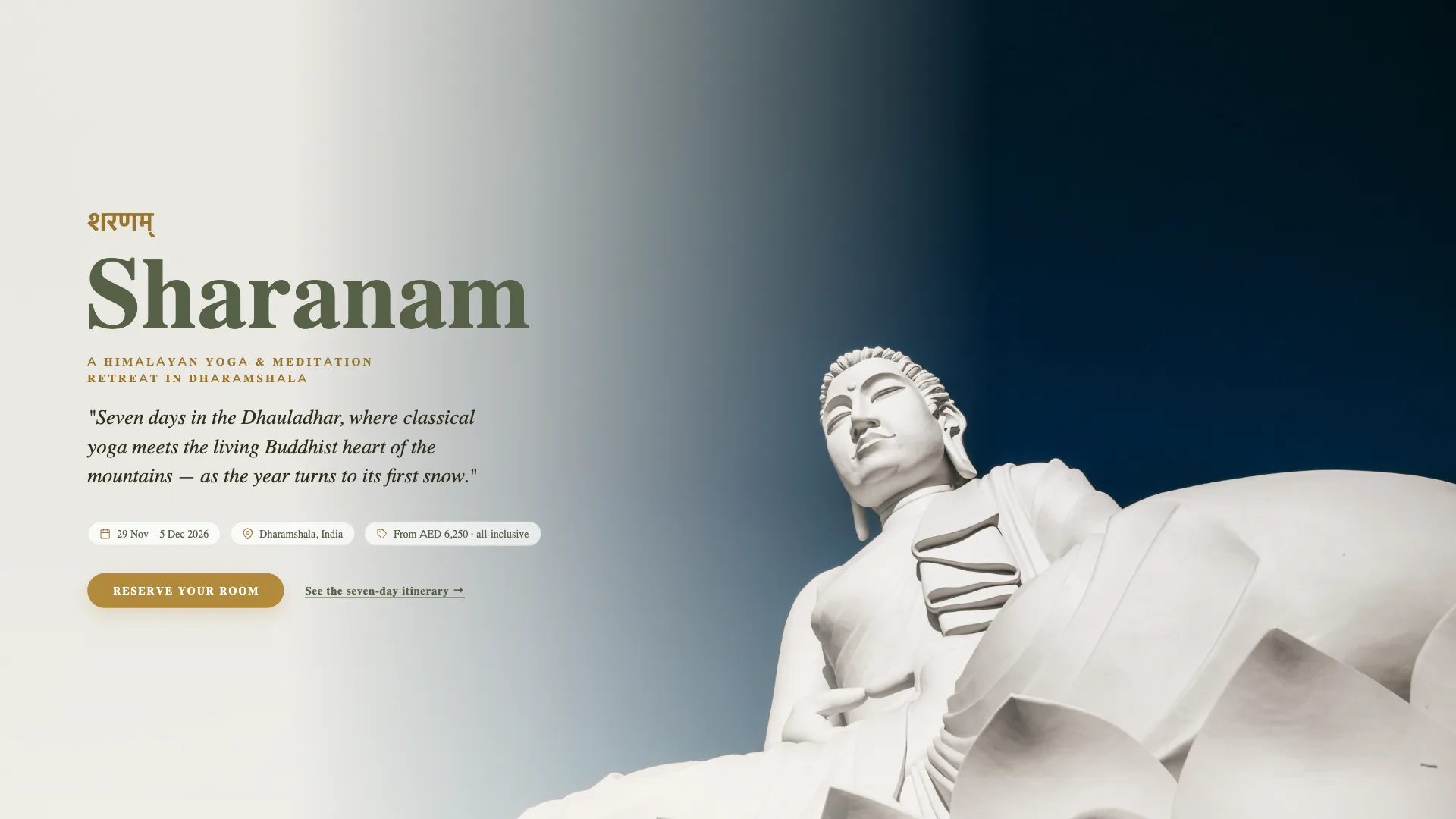 Sharanam · Dharamshala Yoga & Meditation Retreat 2026